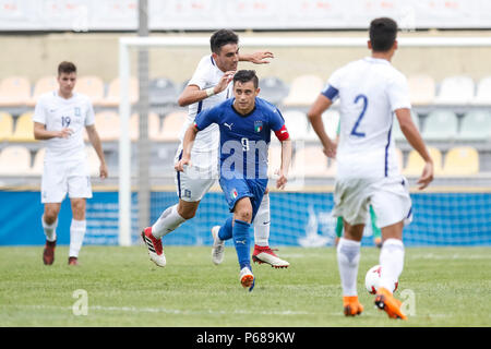 Reus, Tarragona, Spanien. 28 Juni, 2018. Fußballspiel zwischen Italien vs Griechenland an der Reus Stadion. © ABEL F. ROS/Alamy leben Nachrichten Stockfoto