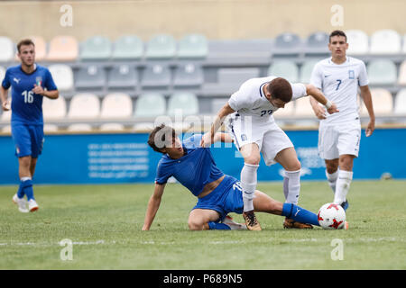 Reus, Tarragona, Spanien. 28 Juni, 2018. Fußballspiel zwischen Italien vs Griechenland an der Reus Stadion. © ABEL F. ROS/Alamy leben Nachrichten Stockfoto