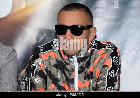 Birmingham, Großbritannien. 28. Juni 2018. Amir Khan v Samuel Vargas ist auf einer Pressekonferenz angekündigt, von Eddie Hearn und Matchroom Boxing gehostet werden. Credit: James Wilson/Alamy Live News Credit: James Wilson/Alamy leben Nachrichten Stockfoto