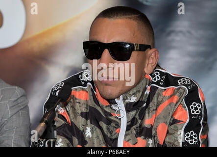 Birmingham, Großbritannien. 28. Juni 2018. Amir Khan v Samuel Vargas ist auf einer Pressekonferenz angekündigt, von Eddie Hearn und Matchroom Boxing gehostet werden. Credit: James Wilson/Alamy Live News Credit: James Wilson/Alamy leben Nachrichten Stockfoto