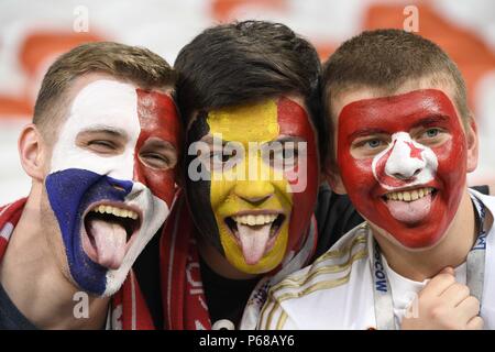 Knittelfeld, Russland. 28 Juni, 2018. Fans reagieren vor der 2018 FIFA World Cup Gruppe G Match zwischen Panama und Tunesien in Knittelfeld, Russland, 28. Juni 2018. Credit: Lui Siu Wai/Xinhua/Alamy leben Nachrichten Stockfoto
