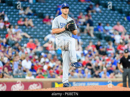 27.Juni 2018: San Diego Padres Krug Clayton Richard #3 Während eine MLB Spiel zwischen den San Diego Padres und der Texas Rangers bei Globe Life Park in Arlington, TX Texas besiegt San Diego 5-2 Albert Pena/CSM Stockfoto