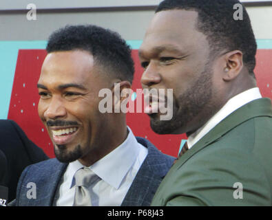 New York, NY, USA. 28 Juni, 2018. (L - R) Schauspieler Omari Hardwick und Schauspieler Curtis '50 Cent' Jackson, Executive Producer besucht die 'POWER' fünften Jahreszeit Weltpremiere durch die Starz' Network in der Radio City Music Hall am 28. Juni 2018 in New York City statt. Quelle: MPI 43/Media Punch/Alamy leben Nachrichten Stockfoto