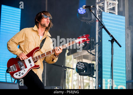 Glasgow, UK. 29 Juni, 2018. Slydigs durchführen auf der Bühne überwachungsrechnergleich TRNSMT Festival 2018, Glasgow Green, Glasgowl 29/06/2018 Credit: Gary Mather/Alamy leben Nachrichten Stockfoto