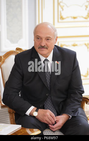 Minsk, Weißrussland. 29 Juni, 2018. Belarussischen Präsidenten Alexander Lukaschenko, in die Unabhängigkeit. Quelle: Jörg Carstensen/dpa/Alamy leben Nachrichten Stockfoto