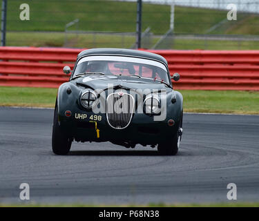 Marc Gordon, Jaguar XK 150, Wachen Trophäe, Sports Racing Cars, GT Autos, Pre 66 GT Autos, Pre 69 Sports Racing Cars, Silverstone International Trophy seine Stockfoto