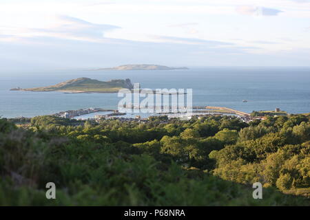 Blick auf den Hafen von Howth Shielmartin Hill. Co.Dublin Stockfoto