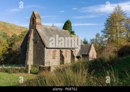 Saint Peter's Kirche in Martindale im Nationalpark Lake District, Cumbria, England. Stockfoto