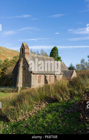Saint Peter's Kirche in Martindale im Nationalpark Lake District, Cumbria, England. Stockfoto