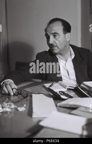 Foto von Levi Eschkol (1895-1969) Ministerpräsident von Israel bis zu seinem Herzinfarkt 1969. Er war der erste israelische Ministerpräsident im Amt zu sterben. Vom 1963 Stockfoto