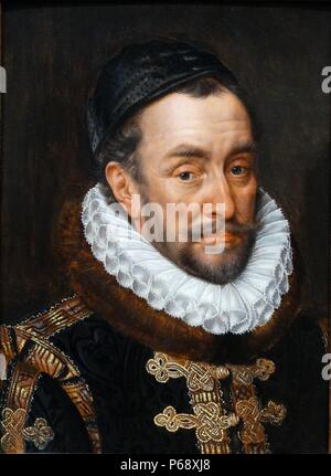 Porträt von Wilhelm i., Prinz von Oranien. Gemalt von Adriaen Tomasz Schlüssel (1544-1589) datiert aus dem 16. Jahrhundert Stockfoto