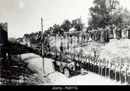 Türkische Militärbefehlshaber Bewertungen Truppen in Palästina 1916 Stockfoto