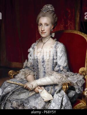 Porträt von Maria Luisa von Spanien (1745-1792) heilige römische Kaiserin. Von Anton Raphael Mengs (1728-1779). Vom Jahr 1770 Stockfoto