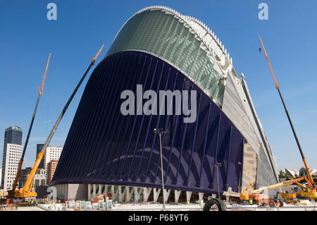 14. Oktober 2009 - Valencia, Spanien - die Baustelle des Agora. Das Gebäude ist die neueste Ergänzung des spanischen Architekten Santiago Calatrava ist Ciud Stockfoto