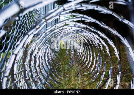 Abstrakte Stacheldraht Ringe Stockfoto