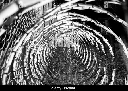 Abstrakte Stacheldraht Ringe Stockfoto