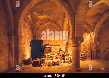 Die Zehntscheune war ein typisch mittelalterliches Haus in Provins, Frankreich Stockfoto