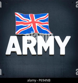 Ein Teil der britischen Armee Rekrutierung logo Stockfoto