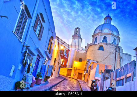 Architektur der Insel Procida, eine Gemeinde mit der Metropole Neapel, Kampanien, Italien. Stockfoto