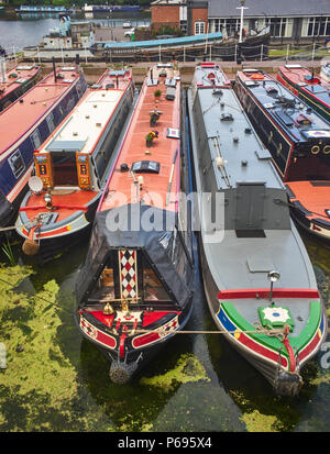 Russell Newbery narrowboats am Ellesmere Port Boot Museum Stockfoto