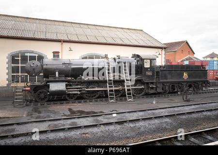 Nr. 7822 Ex-GWR FOXCOTE MANOR gewartet. in Minehead auf der West Somerset Railway in Großbritannien Stockfoto