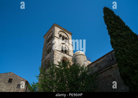 Turm Torre Julia der Kirche Santa María La Mayor in Trujillo, Extremadura, Spanien Stockfoto