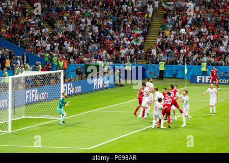 Spanien besiegt Iran bei der WM in Russland 2018 in Kasan Arena am 20. Juni 2018. Stockfoto