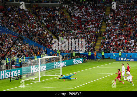 Spanien besiegt Iran bei der WM in Russland 2018 in Kasan Arena am 20. Juni 2018. Stockfoto