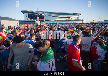 Spanien besiegt Iran bei der WM in Russland 2018 in Kasan Arena am 20. Juni 2018. Stockfoto