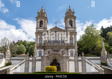 Braga, Portugal - 27. April 2018: "Bom Jesus do Monte' Heiligtum Stockfoto