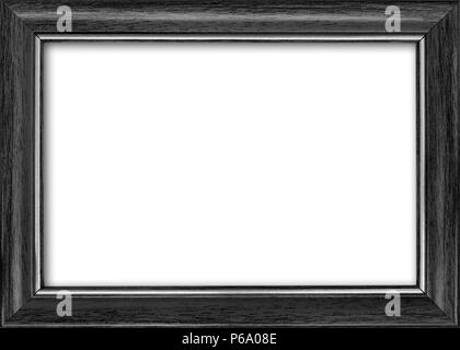 Leeren Bilderrahmen mit einem freien Platz innerhalb, isoliert auf Weiss. Stockfoto