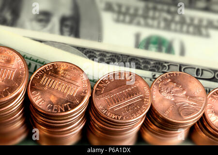Konzeptioneller Hintergrund Bild von Geld Stockfoto