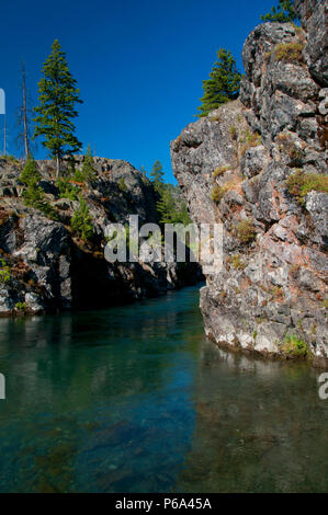 Blauen Pool entlang Imnaha River Trail, Imnaha Wild and Scenic River, Hells Canyon National Recreation Area, Oregon Stockfoto