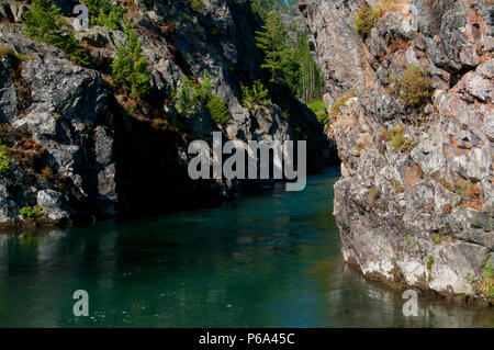 Blauen Pool entlang Imnaha River Trail, Imnaha Wild and Scenic River, Hells Canyon National Recreation Area, Oregon Stockfoto