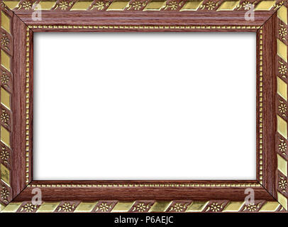 Leeren Bilderrahmen mit einem freien Platz innerhalb, isoliert auf Weiss. Stockfoto