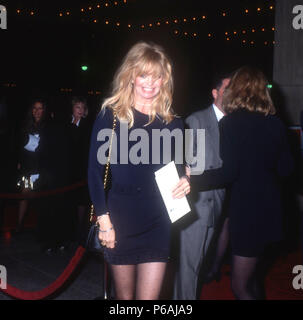 CENTURY CITY, CA - 11. Dezember: Schauspielerin Goldie Hawn nimmt "der Prinz der Gezeiten' Premiere am Dezember 11, 1991 Cineplex Odeon Century Plaza Kinos in Century City, Kalifornien. Foto von Barry King/Alamy Stock Foto Stockfoto