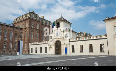 Turin, Piemont, Italien, 15. Juni 2018: Ansicht von Venaria Reale UNESCO Weltkulturerbe Stockfoto