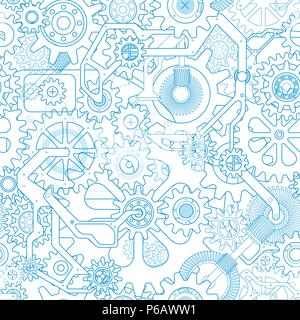 Uhrwerk-Getriebe-Hintergrund Stock Vektor