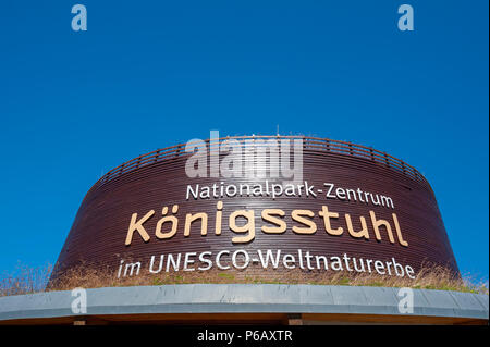 Nationalpark-zentrum Königsstuhl im Nationalpark Jasmund, Sassnitz, Rügen, Mecklenburg-Vorpommern, Deutschland, Europa Stockfoto