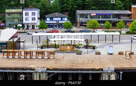 Views um Juneau Alaska, Wildnis Kapital- und Kreuzfahrtschiff Ziel Stockfoto