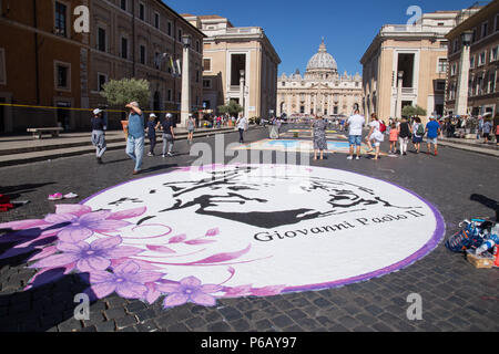 Rom, Italien. 29 Juni, 2018. Anlässlich des Festes der heiligen Peter und Paul, Gönner von Rom, liefert die traditionelle Veranstaltung, die von der Pro Loco von Rom organisiert entlang der Via della Conciliazione und in Piazza Pio XII. Credit: Matteo Nardone/Pacific Press/Alamy leben Nachrichten Stockfoto