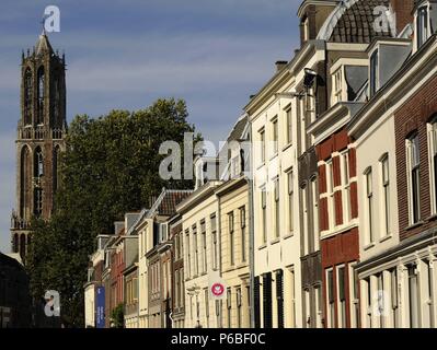 Niederlande. Utrecht. Turm der Kathedrale von Saint-Martin. 1321-1382. erbaut von John von Hainaut. Stockfoto