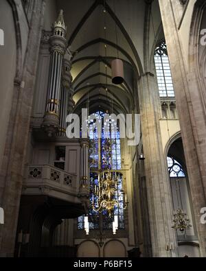 Niederlande. Utrecht. St.-Martins Kathedrale. Im Mittelalter. Französische Gotik. Evangelische Kirche seit 1580. Im Inneren. Stockfoto