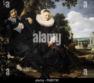 Frans Hals (C. 1582-1666). Niederländische Maler. Portrait von ein Paar, wahrscheinlich Isaac Abrahamsz Massa und Beatrix van der Län, C. 1622. Rijksmuseum. Amsterdam. Holland. Stockfoto