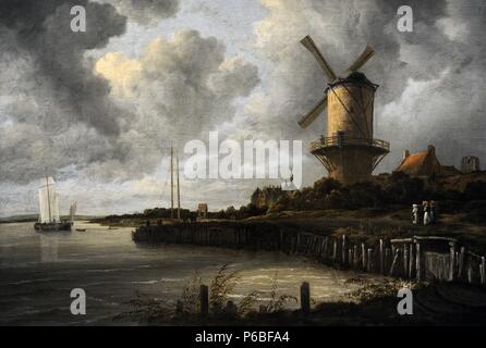 Jacob van Ruisdael Isaackz (C. 1628-1682). Niederländische Maler. Die Mühle von Wijk bij Duurstede, C. 1668-1670. Rijksmuseum. Amsterdam. Holland. Stockfoto