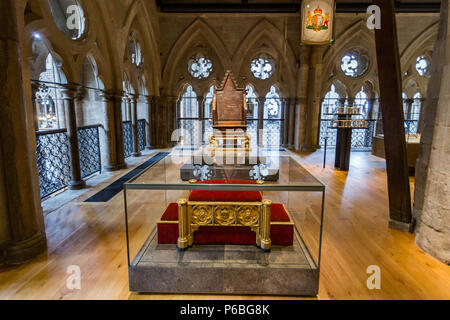 Die Queen's Diamond Jubilee Galerien, ein neues Museum in Westminster Abbey. In der mittelalterlichen Triforium, von der Ansicht für über 700 versteckte - Jahre, die Galerien erzählen die Geschichte der Abtei der 1.000-jährigen Geschichte. Das Museum ist über die neue Weston Turm, die erste Ergänzung zur Abtei seit 1745, von Ptolemäus Dean, 19 Feldmesser der Abtei der Fabric konzipiert. Mit: Atmosphäre, Wo: London, England, Großbritannien Wann: 29. Mai 2018 Credit: Wheatley/WANN Stockfoto