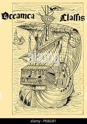 Spanisch meer Schiff aus der Zeit der Entdeckung Amerikas, 1899 Stockfoto