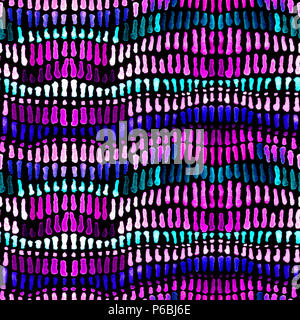 Nahtlose aquarell Punkte und Striche lila Muster Stockfoto