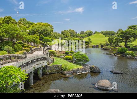 Japan, Insel Kyushu, Kumamoto City Suizenji Garten