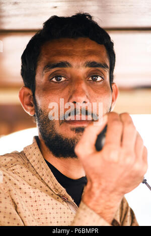 Iranische Dhow Matrosen in Deira, Dubai Stockfoto